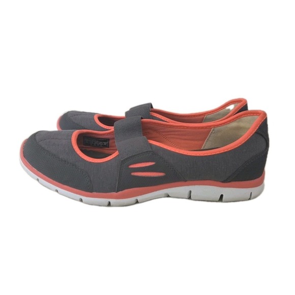SKECHERS Flex Asana Slip On Mary Jane Flat Loafer Gray Coral, 7.5 - Picture 5 of 8